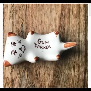 Vintage Ceramic Kitty Cat Kitten Gum Parker Holder Hand Painted Japan